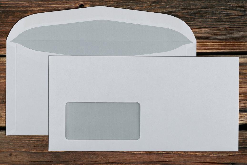 Kuvertierhüllen mit Fenster C6/5 114x229 mm Nassklebend Weiß 75 g/qm